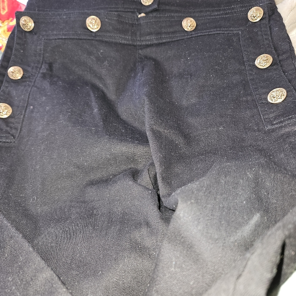Torn By Ronny Kobo Black Bib Sailor Jeans Size 27 - Picture 10 of 10